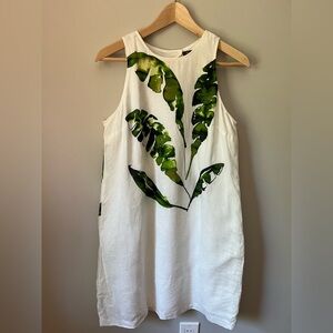 Tommy Bahama Watercolor Palmier Linen Shift Dress